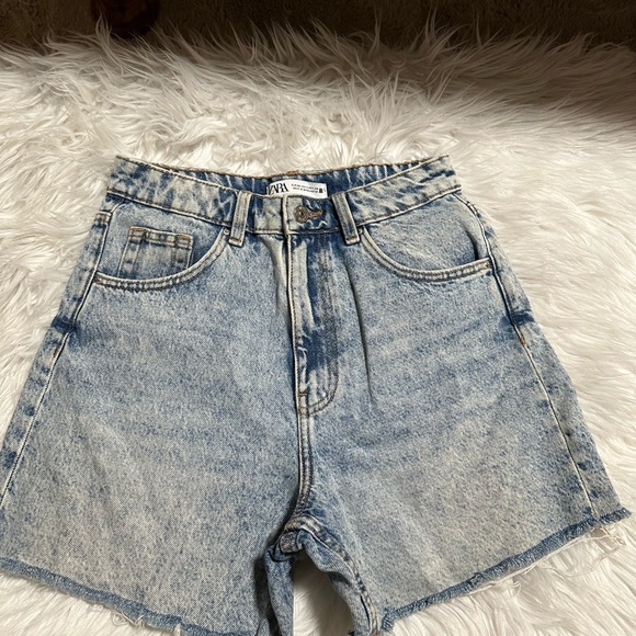 Zara Pants - Zara Light Blue High Rise Denim Shorts Size 2
